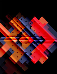 Color arrows on black background