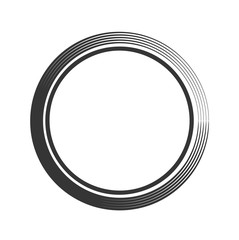 grey circle icon, stock vector illustration