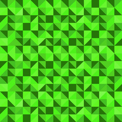 Fototapeta na wymiar Retro green triangle in shades pattern, vector background