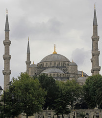 Fototapeta na wymiar Blue mosque in Istanbul, Turkey