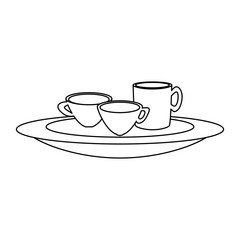 coffee set  vector illustration