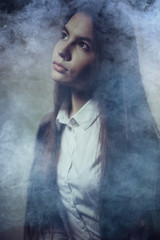 Fototapeta premium young adult girl dreaming