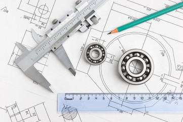 technical drawing and bearing