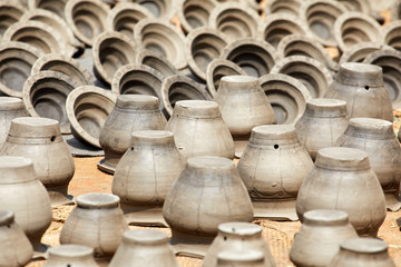 Fototapeta na wymiar Pottery in Nepal, pottery 