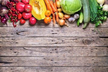 Assortment Fresh Organic Vegetables Frame Market