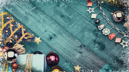 Christmas banner background with copy space.