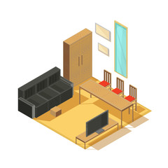 Room Furniture Isometric Composition