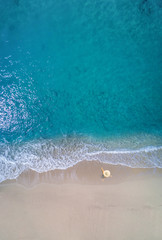Aerial view of a Woman at the beach