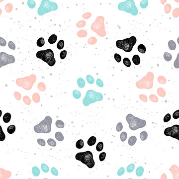 Dog paw print vector Vexture