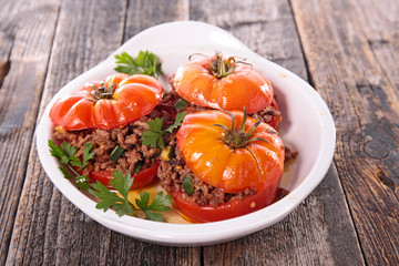 baked tomato with minced beef