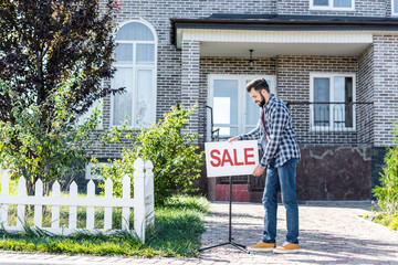 man selling his house