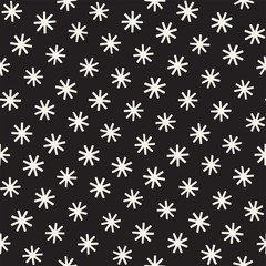 Vector seamless sunburst shapes freehand pattern. Abstract background with round brush strokes. Hand drawn texture