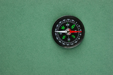 compass on the green background