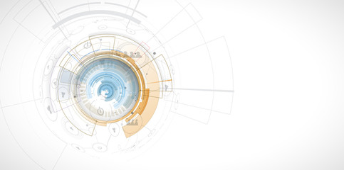 Digital technology world. Business virtual concept. Vector background