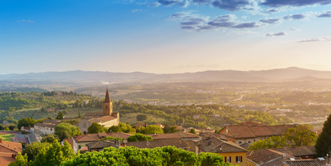 Panoramic view of Perugia, Umbria, Italy - obrazy, fototapety, plakaty