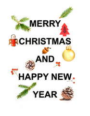 Merry christmas and happy new year poster