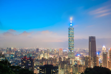 Fototapeta premium taipei city panorama