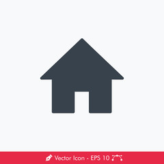 Home Button Icon / Vector