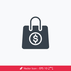 Shopping Bag Icon / Vector