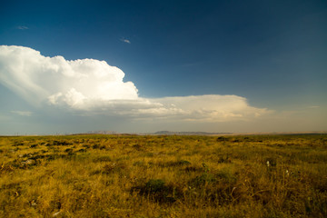 beautiful landscape with clouds in the sky