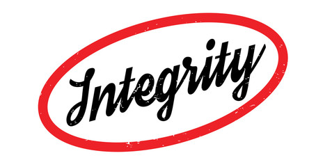 Integrity rubber stamp. Grunge design with dust scratches. Effects can be easily removed for a clean, crisp look. Color is easily changed.