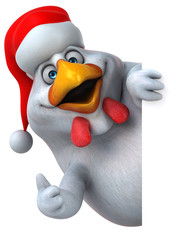 Fun chicken - 3D Illustration