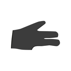 vector flat cartoon style special billiard pool glove. Isolated illustration on a white background. Professional snooker equipment for your design.