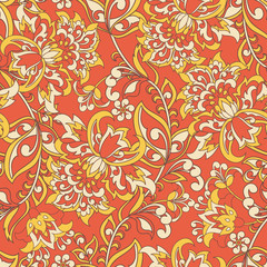 Fototapeta na wymiar vintage floral seamless vector pattern