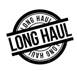 Long Haul rubber stamp. Grunge design with dust scratches. Effects can be easily removed for a clean, crisp look. Color is easily changed.