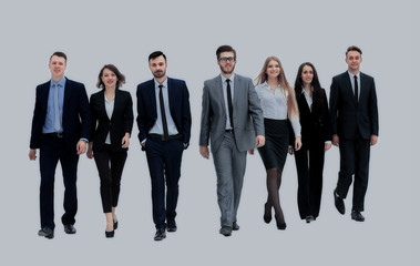 Fototapeta premium businesspeople walking. isolated on white