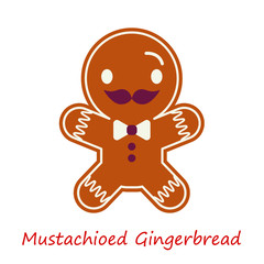 Banner Gingerbread Emotions. Cute cartoon Gingerbread. Vector illustration.