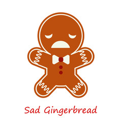 Banner Gingerbread Emotions. Cute cartoon Gingerbread. Vector illustration.