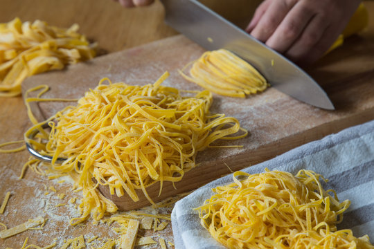 tagliolini - handmade thin tagliatelle