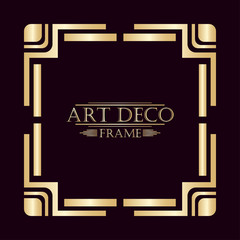 Art deco ornamental vintage frame. Template for design. Vector illustration eps10