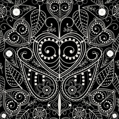 Obraz na płótnie Canvas Floral mehendi pattern ornament vector illustration hand drawn henna pattern india tribal paisley background