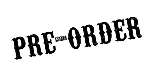 Pre-Order rubber stamp. Grunge design with dust scratches. Effects can be easily removed for a clean, crisp look. Color is easily changed.
