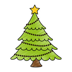 merry christmas pine tree
