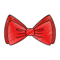 red bowtie decorative isolated icon