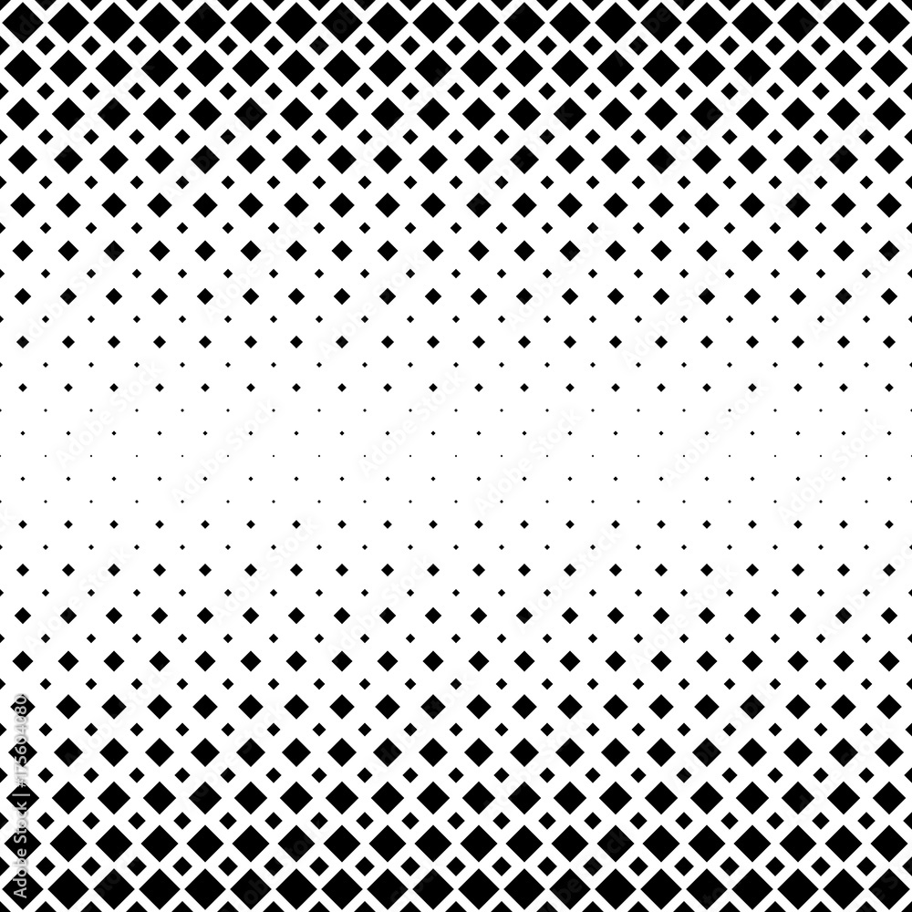 Poster black and white abstract square pattern background - monochromatic geometrical vector graphic design
