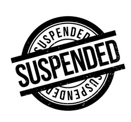 Obraz premium Suspended rubber stamp. Grunge design with dust scratches. Effects can be easily removed for a clean, crisp look. Color is easily changed.
