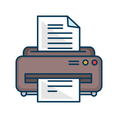 printer machine isolated icon