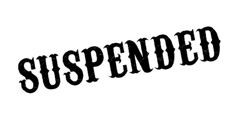 Suspended rubber stamp. Grunge design with dust scratches. Effects can be easily removed for a clean, crisp look. Color is easily changed.