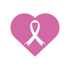 Pink Heart Ribbon