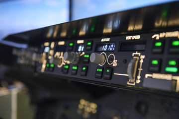 Aircraft autopilot altitude controls panel display