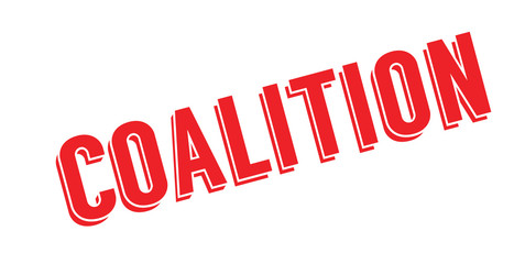 Coalition rubber stamp. Grunge design with dust scratches. Effects can be easily removed for a clean, crisp look. Color is easily changed.