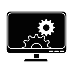 computer display with gears
