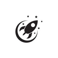 rocket star logo template