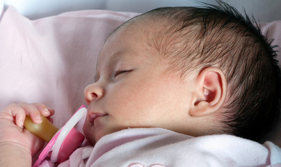 Newborn Baby Girl Sleeping