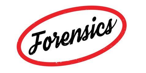 Forensics rubber stamp. Grunge design with dust scratches. Effects can be easily removed for a clean, crisp look. Color is easily changed.