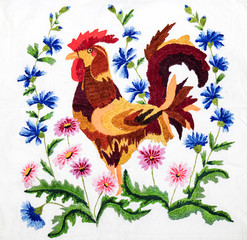 Ukrainian folk embroidery, handmade
